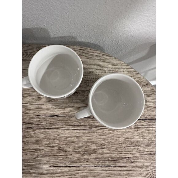 Royal Seasons Coffee Tea Cocoa Cups Christmas Holly Berry Stoneware  Set of 2 - Picture 5 of 5